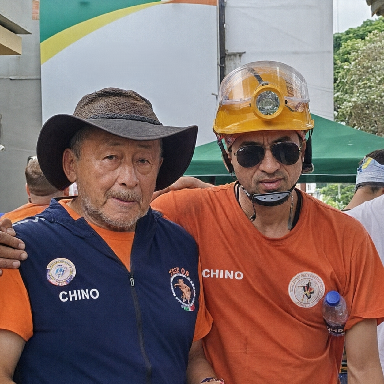 Héctor Méndez, Topo Mayor, junto a Gustavo Giraldo, El Minero, en Cali